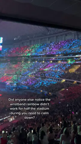night one arlington, the wristband rainbow didnt go off for half the staidum 🥺 #erastour #taylorswift 