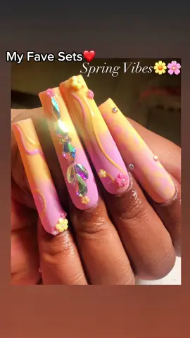 For My Girls💋Link In BIO ✨ #fyp#viral#acrylicnails#pressonnails#pinknails#yellownailsart 