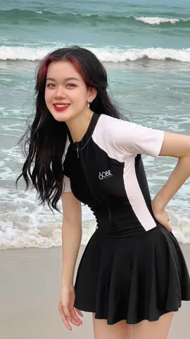 Đồ bơi liền thân chân váy - Phong cách dễ thương đáng yêu 🥰