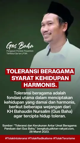 toleransi beragam syarat kehidupan harmonis #gusbaha 