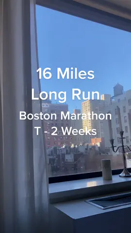 Come run 16 miles with me #fyp #bostonmarathon #nyc #runner #runnerstiktok 