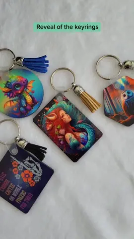 The keyrings all finished and are ready to go on my Facebook to sell :D £7 each for the double-sided keyrings, £6 for the single side keyrings. To post them within the UK, it will be £2.65 postage (the prices went up today)  #newproducts #mdfkeyring #howpretty #sublimationink #sublimation #epson #ecotank #inkexperts #fyp #cauldronofcolours #owl #mermaid #dragon #quote #colourful #personalised #personalisedgift #personalisedkeychain #sublimationkeyring #SmallBusiness #shopsmallbusiness #smallbusinessideas #smallbusinessowner #smallbusinesscheck #smallbusinesses #heatresistanttape #hexagonkeyring #roundkeyring #squarekeyring #rectanglekeyring #cricut #sell #customers 