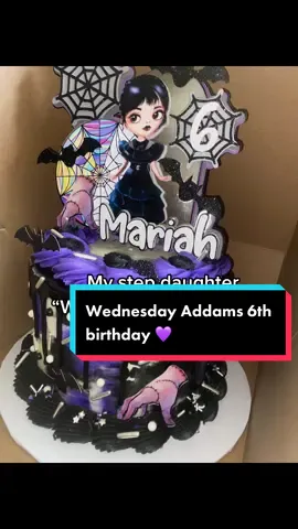 Super stepmom 💜 We have a 6 year old yall. #fypシ #happybirthdaytoyou #wednesdayaddams #stepmomsoftiktok 