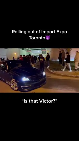 Rolling out of Import Expo Toronto in style😎 if anyone has any other angles DM me on instagram❤️ #fyp #foryou #cartok #carsoftiktok #c63 #victorm10 #motivation #Love #importexport #importexpotoronto 