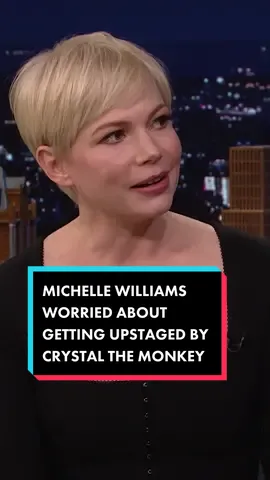 #MichelleWilliams worried about getting upstaged by Crystal the Monkey in #TheFabelmans 🤣 #FallonTonight 