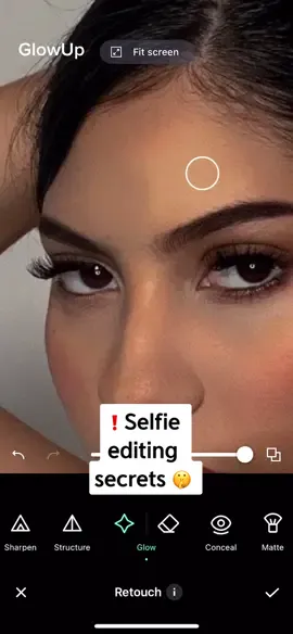 Selfie Editing Secrets 👀❗️ #GlowUp #Glowupapp #selfiehack #influencerhack #photoeditingapps #photoeditor 