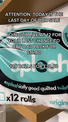 JOIN OUR LIVE AT 12 TO GET YOUR HANDS ON A 60 PACK FOR £16.80! LAST CHANCE! #splesh #asseenontiktok #tiktokmademebuyit #uk #fyp #springsale 