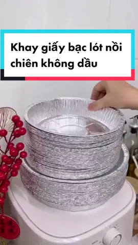 Khay giấy bạc dùng lót nồi chiên không dầu #khaygiaybac #khaygiaybaclotnoichienkhongdau #khaygiaybaccaocap 