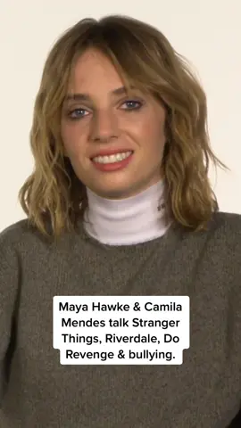 Loved these answers from Maya Hawke & Camila Mendes for DO REVENGE. #mayahawke #camilamendes #riverdale #strangerthings #bullying #highschool 
