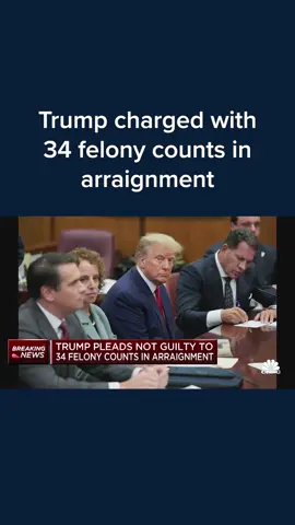 Former President #DonaldTrump is charged in a New York grand jury #indictment unsealed Tuesday with 34 felony counts of falsifying business records and conspiracy in connection with hush money payments to two women before the 2016 presidential election. #LinkInBio for full details. #CNBC #Trump 
