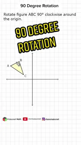 Quickly rotate objects 90 degrees around the origin. #transformationgeometry  #geometry  #90degrees  #maths  #mathematics 