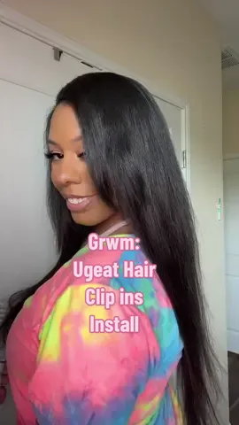 Watch me install these 24 in clip ins❤️ from @ugeathair No shedding, No smell and it’s true to length | ⛓️ in bio |use code: Keidrabelle to save 💰💰 #ugeathair #ugeat #clipins #24inchhairextensions #grwm 