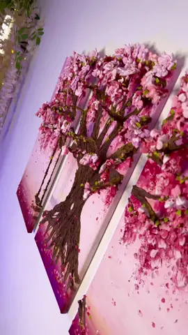 This painting feeds my soul 🥰🌸 Spring! 🎨 #texturepainting  (Took a chance and added the lights 🤩 did not disappoint !✨) #textureart #artist #fairyart 