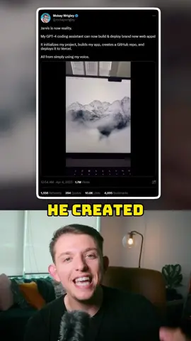 Website With His Voice Using Artificial Intelligence #chatgpt #gpt4 #webdevelopment #coding #tech #technology