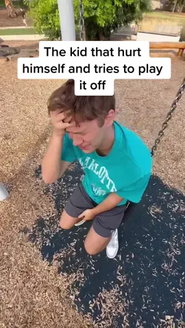 The kid that hurt himself and tries to play it off #fyp #foryou #skit #funny #viral #playground 