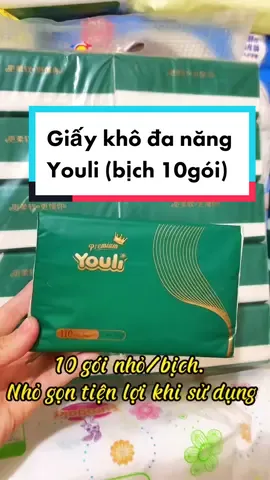 Giấy khô đa năng YOULI, trắng dai, k mùi, k chất bảo quản, tiện dụng #giaydanang#giaykho#giaykhoyouli#giayvesinhchobe#giaydanangchobe#giayan#giaylautay#giaylaumieng#xuhuong#mevabe 