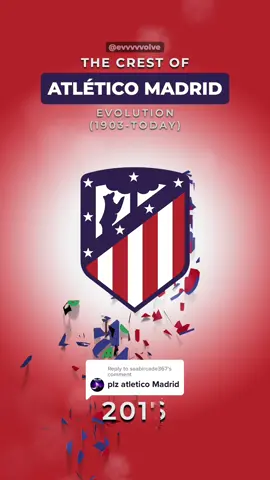 Replying to @saabircade367 Atlético Madrid Crest Evolution (1903-Today) #atleticodemadrid #atleticomadrid #madrid #spain #españa #football #History 