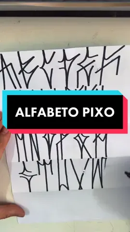 Alfabeto pixo fácil #street#rua#lettering#caligraphy