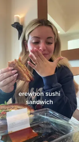 this thing is TOO good 😭 #erewhonreviews #sushisandwich #sushi #erewhon #erewhonhaul #erewhonmarket #foodreview #tastetest 