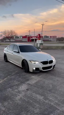 sun settin #bmw #f30 #340i #b58 #alpinewhite 