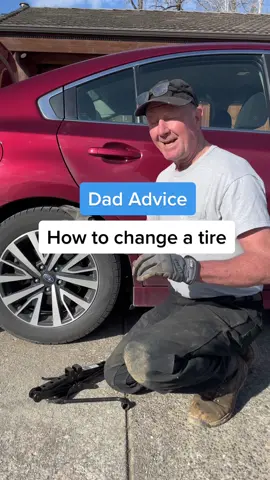 How to change a tire. Love, Dad