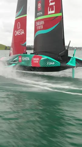 Imagine your first time on a yacht being an AC75 doing 50 knots. #sailing #americascup