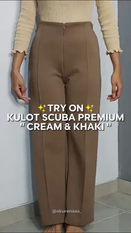emang bagus bgt kulot nya bikin keliatan tinggi jenjang ✨😍 tebel anti terawang adem dan strechie ✨ 🤍#kulotscuba #kulothighwaist #celanakulotscubapremium #kulotscubapremium #celanakulotscuba #kecesaatpuasa 
