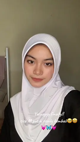 Yeayyy size M warna putih ny sudah ready kembali ya cintakuu🥹🤩💓Yukk di gercepinn sayangku🛍️🛍️ #hijab #bergosport #hijabsportpremium #hijabsportmenutupdada #hijabinstan #hijabsimple#jilbabinstan #fyp 