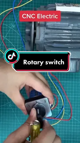 Forward reverse connection with rotary switch#rotaryswitch #motorcontrol #electric #cncelectric #electrician #electricalengineering #techtok #LifeHack #fyp 