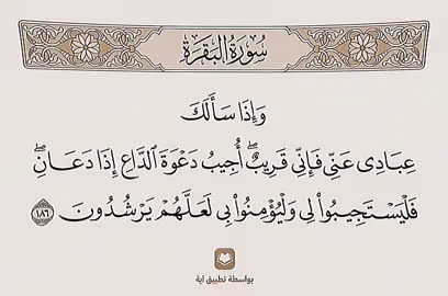 سورة البقرة | آية ١٨٦ | شيخ ياسر الدوسري  