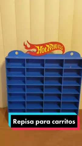 Repisa para 32 carritos de colección Hot Wheels. Medidas: 39cm x 47 cm Al natural o pintado 🎨  Pregunta sin compromiso ☺ #carritos #hotwheels 
