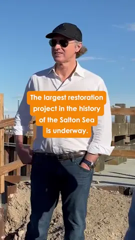 The largest restoration project in the history of the Salton Sea is underway. A newly completed diversion structure is bringing water to a network of ponds and wetlands—an example of California’s work to adapt to climate change while improving conditions for communities. #saltonsea #wetlands #california #climatechange 