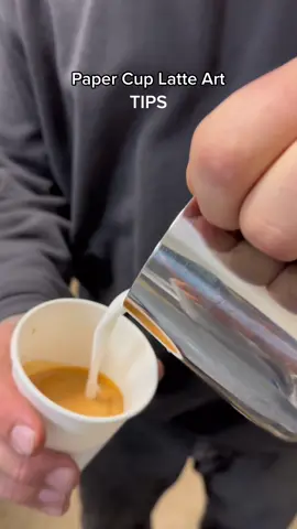 Have you mastered pouring in paper cups? Which would you say is more difficult? 🤔 #coffee #coffeetiktok #coffeepour #latte #latteart #lattearttutorial #papercup #barista #baristatiktok #baristalife #cafe #coffeeshop #espresso 
