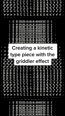 Replying to @Lost Boy Creating a kinetic type piece with cc griddler #kinetictypography #typographyart #motiongraphics #aftereffectstutorial #digitalart 