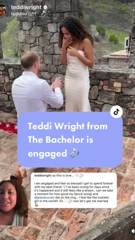 Teddi Wright from #thebachelor and #bachelorinparadise is engaged!! #teddiwright #thebachelorabc #bachelornews #bachelornation🌹 #bachelorgossip #bachelortea 