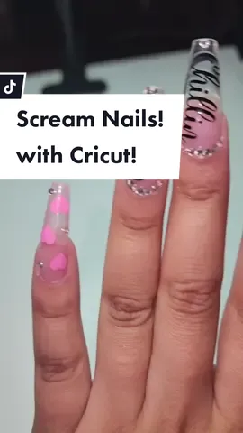 Using a cricut to do your nails??! #gelxnails #naildecals #scream #ghostface  #permanentvinyl #reverseweeding #hack  #vinyl  #permanentvinyl #cricut #cricutdesignspace #cricutprojects  #crafting #tutorial #SillyCrafting #doityourself #DIY 