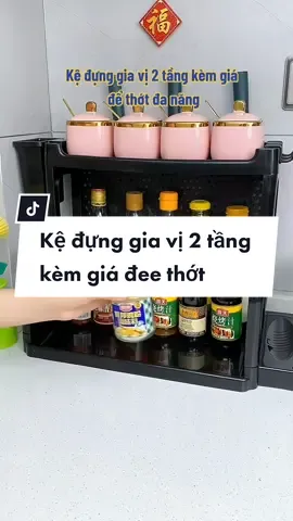 Kệ đựng gia vị 2 tầng kèm giá để thớt  #TikTokShop #giadungtienich #TikTokVietnam #tongkhogiadung 