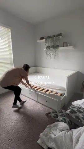 GRWM for company! Guest bedroom/bathroom reset 🧺🛏️ #homereset #cleanwithme #grwm #guestbedroom #guestbathroom 