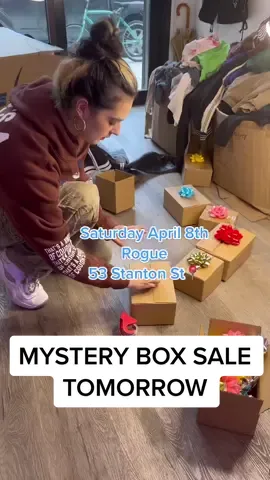 see you tomorrow april 8th :) #mysteryboxsale #nycsale #rogue 