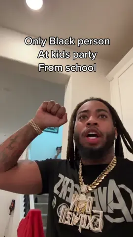 How was like being the only black person at my kids parties from school lol #fyp #funny #relatable #therealstreetfamily #couplescomedy #parentsoftiktok #kidsoftiktok 
