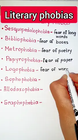 #learnenglish #phobianames #foryou #englishvocabulary 