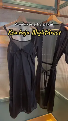 Nightdress tak over. Dapat dua item sekali. Nak nampak manja pakai Kemboja😉💕 #TikTokShopBazaarRamadhan #TikTokShopBazaarRaya #Sleepydalz #nightdressmalaysia #bajumalampertama 