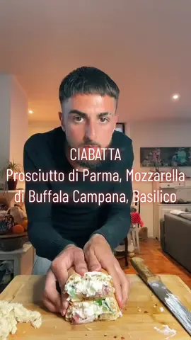 CIABATTA SANDWICH | Jambon de Parme, Mozzarella di Buffala, Basilico 🥪🇮🇹 #sandwich #ciabatta#asmr #prosciutto #mozzarella #fyp #foodporn #italianfood #italiansandwich #sandwichitalien #croccante #cuisinetiktok #senzamollica #pane #pain #france #fastgoodcuisine #humor #humour #ref 