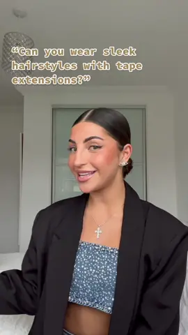 @Lydiakarax wears 22” Slimline Tape extensions in shades ‘Dark Chocolate’ & ‘Raven’ 🤎✨ #beautyworkstapeextensions #tapeextensions #lydiakara 