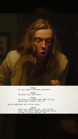FROM SCRIPT TO SCREEN: HEREDITARY DINNER SCENE #screenplay #hereditary #a24 #tonicollette #natwolff #acting 