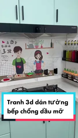 Tranh 3d dán tường nhà bếp chống dầu #tranh3ddantuong #tranhdantuong #tranhdantuongnhabep #decor 