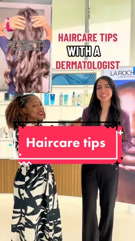 Haircare tips!  Video on heatless curling: @skin.doctor  Video on haircare tips: @skin.doctor  I didn’t sleep with those rollers the night before this, but when I do those curls do stay all day 🥰❤️ Thanks for interviewing me @brownskinderm 💖  . . . . . . ##hairtips##hairtok##haircare