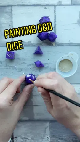 Chill Sunday painting some D&D dice from a new resin mold. #dungeonsanddragons #dnd #dice #resin #resincrafts #DIY #epicmusic #painting #handmade #purple #dnddice #resindice #soothing #relaxing #uvresin #resinart #numbering 