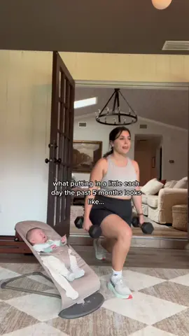 putting in the work a little each day the past months #postpartumworkout #fitnessmotivation #workoutmotivation #weightlossprogress 