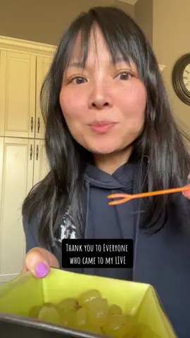I had so much fun going LIVE again! And it was fun peeling Grapes and talking to all of you 🤗
